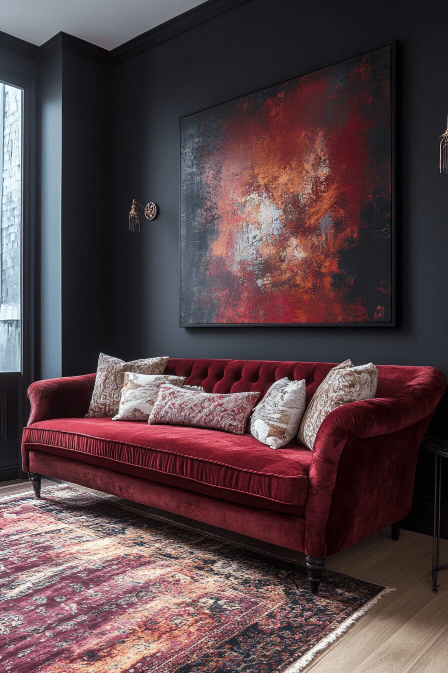 29 Burgundy Couch Living Room Ideas That Add Warmth and Style 28 burgundy couch living room