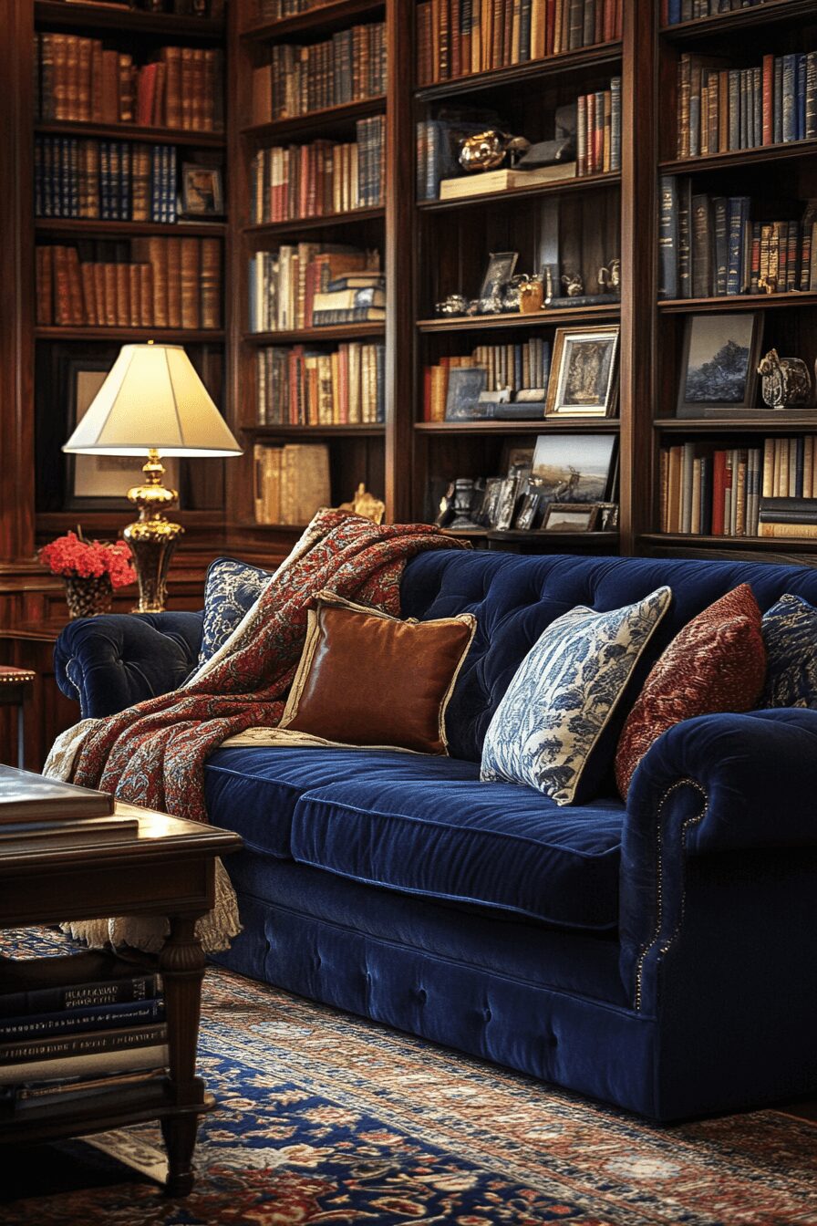 29 Blue Couch Living Room Ideas That Add Calm and Cheerful Energy 3 blue couch living room ideas