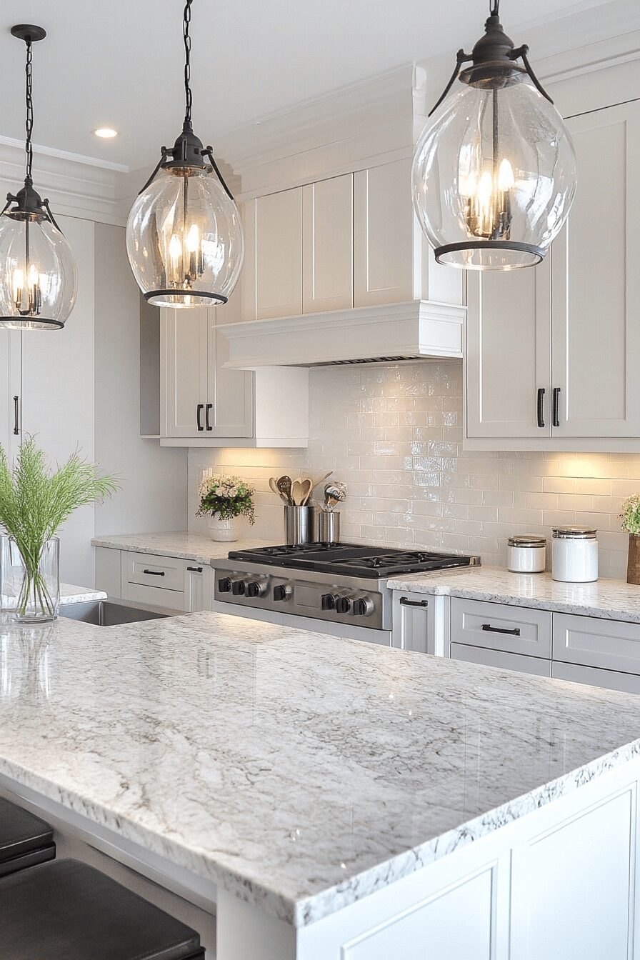 29 White Granite Countertops to Add Fresh Elegance to Your Home 3 white granite countertops