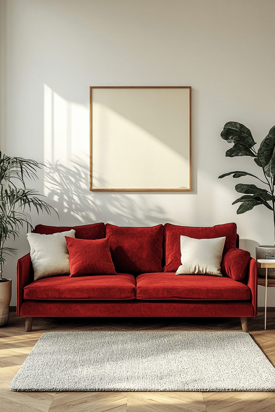 29 Burgundy Couch Living Room Ideas That Add Warmth and Style 3 burgundy couch living room