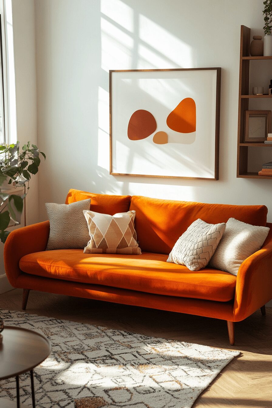 29 Rust Couch Living Room Ideas That Make Your Space Pop 3 rust couch living room ideas