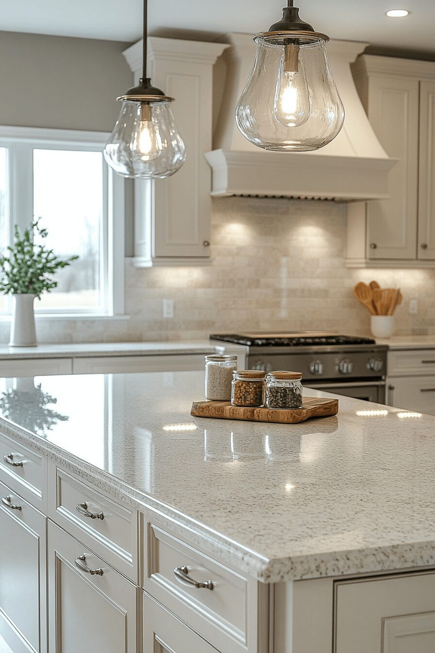 29 White Granite Countertops to Add Fresh Elegance to Your Home 4 white granite countertops
