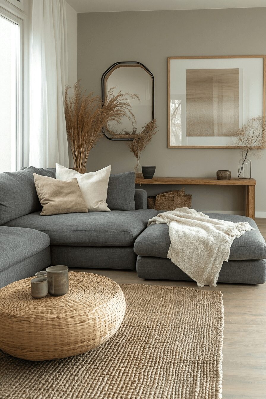 29 Dark Couch Living Room Ideas That Add Depth and Cozy Charm 4 dark couch living room