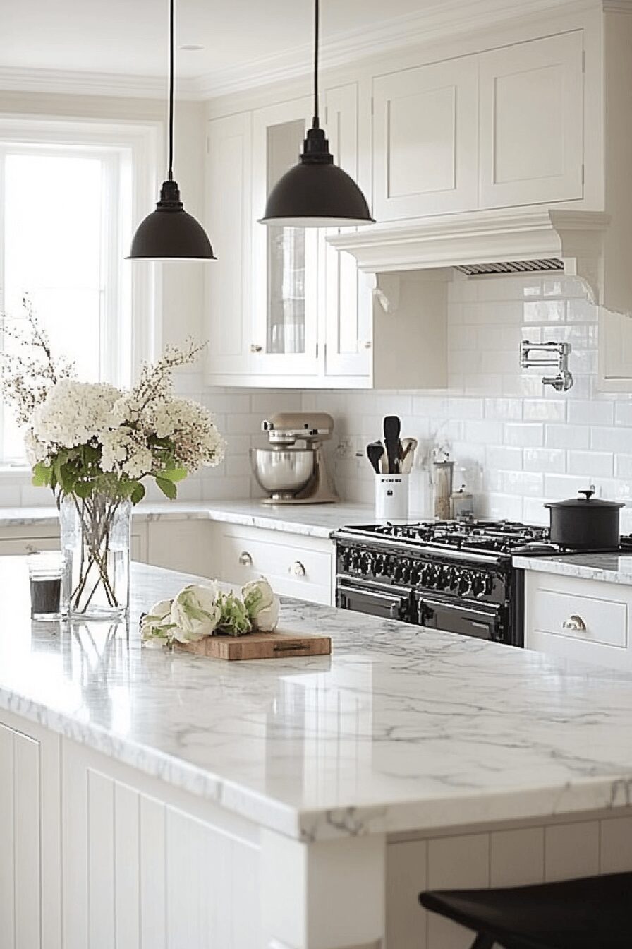 29 White Cabinets Black Countertops That Perfect the Classic Contrast Look 4 white cabinets black countertops
