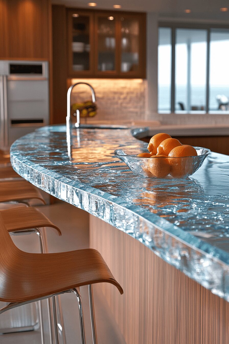 29 Recycled Glass Countertops That Sparkle With Sustainable Style 4 recycled glass countertops