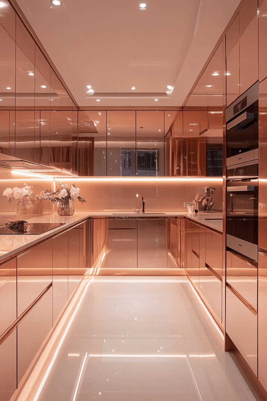 29 Rose Gold Kitchen Cabinets That Elevate Your Home’s Style 5 rose gold kitchen cabinets