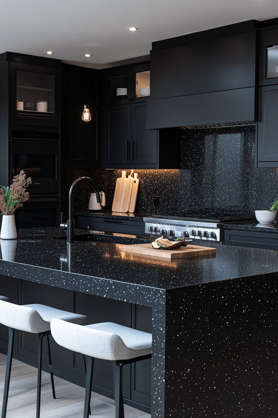 29 Black Quartz Countertops That Capture Modern Luxury at Its Finest 5 black quartz countertops