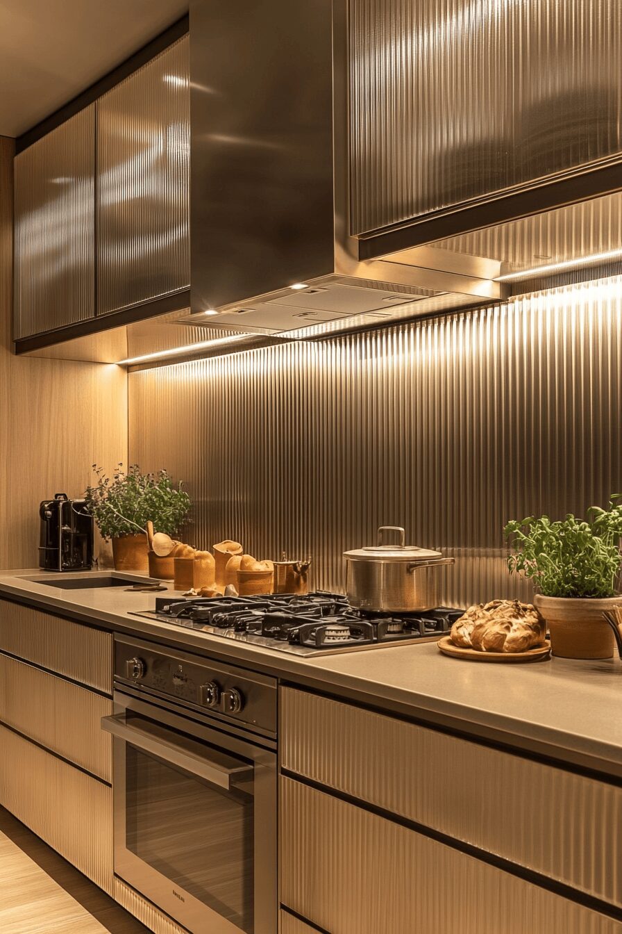 29 Fluted Glass Kitchen Cabinets That Transform Your Kitchen Into a Dreamy Haven 6 fluted glass kitchen cabinets