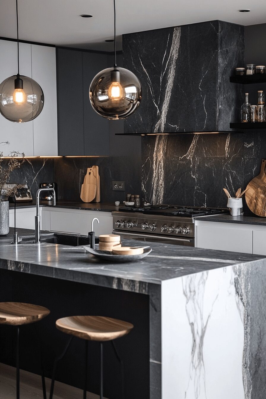 29 Grey and White Kitchen Cabinets That Create a Warm and Happy Kitchen 6 grey and white kitchen cabinets