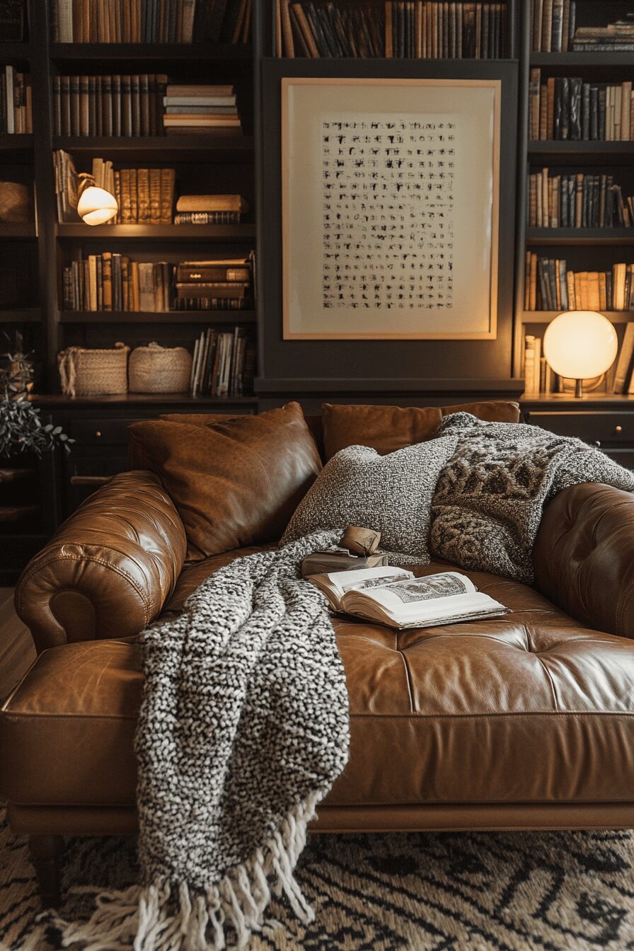 29 Cognac Couch Living Room Ideas That Make Your Space Feel Inviting 7 cognac couch living room ideas