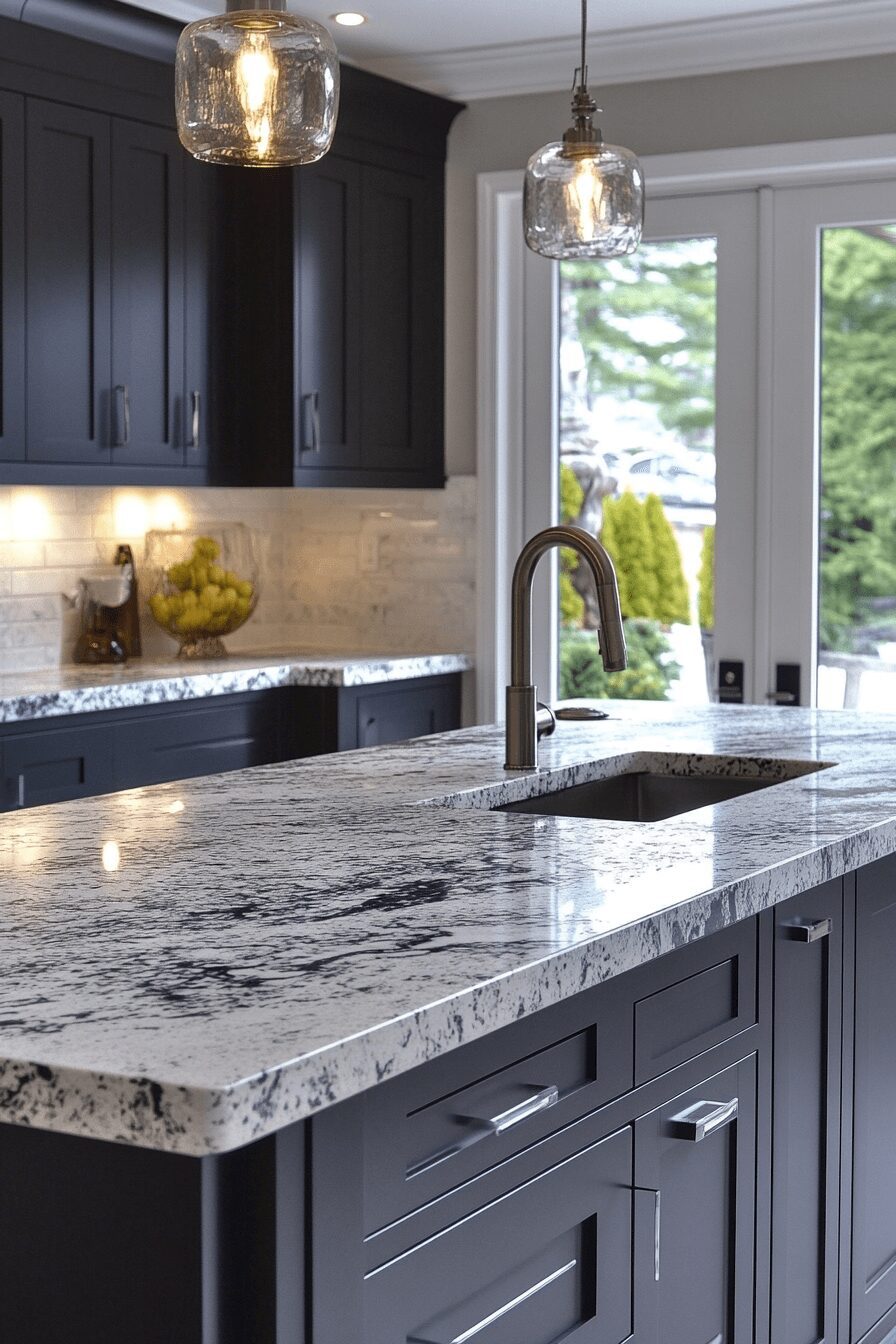 29 White Granite Countertops to Add Fresh Elegance to Your Home 7 white granite countertops