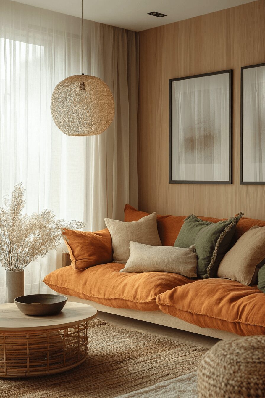 29 Rust Couch Living Room Ideas That Make Your Space Pop 7 rust couch living room ideas
