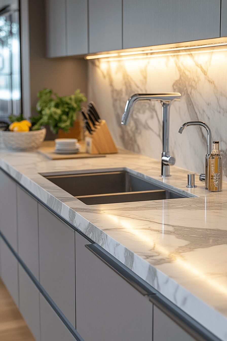 29 Marble Countertops That Add Grace and Glamour to Any Space 7 marble countertops