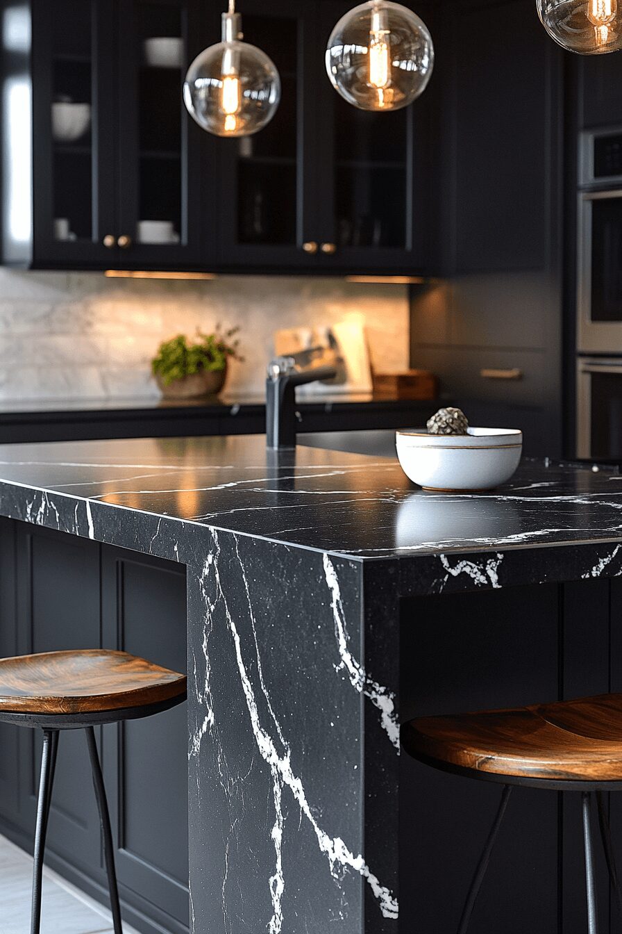 29 Black Quartz Countertops That Capture Modern Luxury at Its Finest 8 black quartz countertops