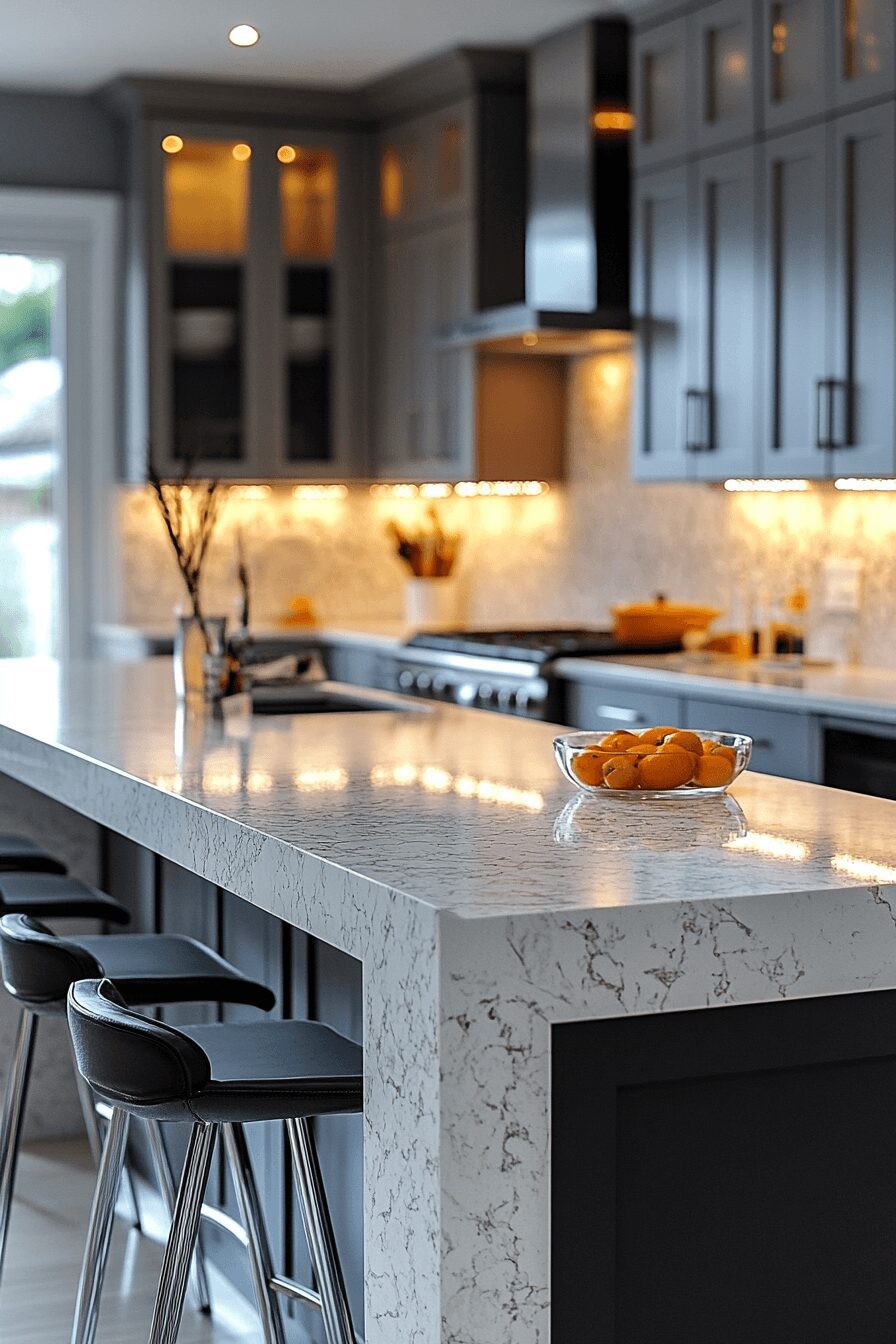 29 White Granite Countertops to Add Fresh Elegance to Your Home 8 white granite countertops