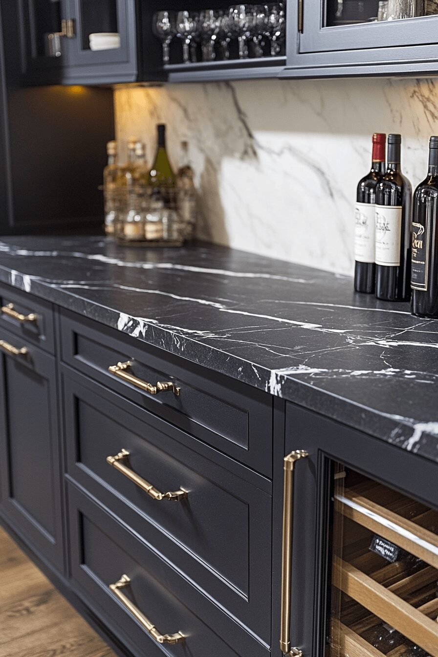 29 Black Quartz Countertops That Capture Modern Luxury at Its Finest 9 black quartz countertops
