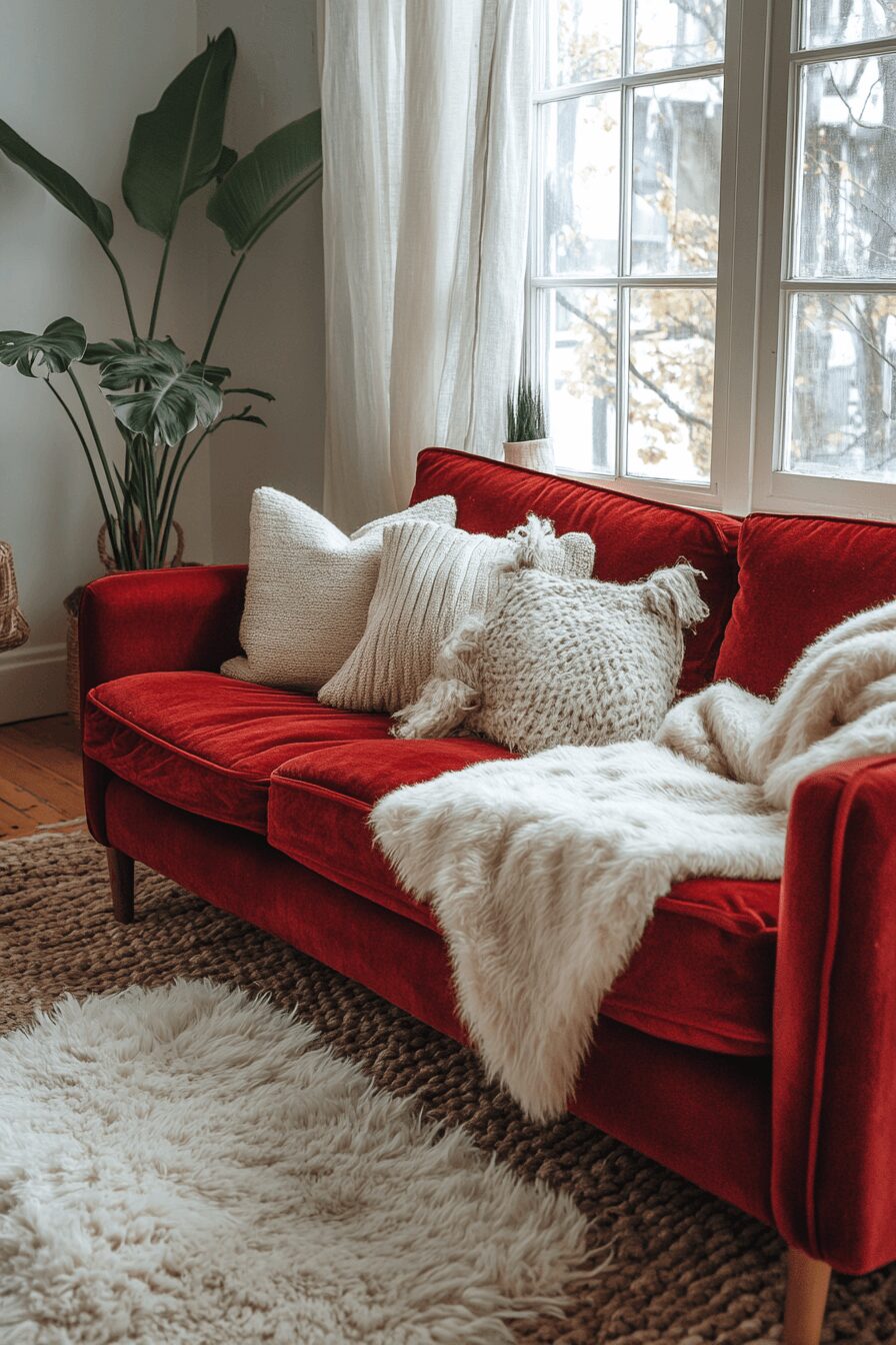 29 Burgundy Couch Living Room Ideas That Add Warmth and Style 9 burgundy couch living room