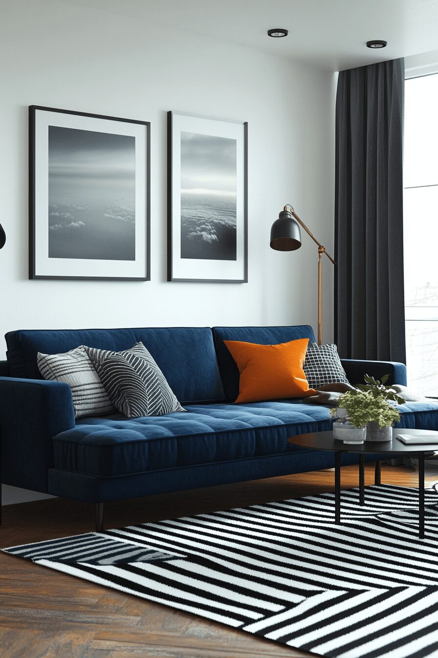 29 Blue Couch Living Room Ideas That Add Calm and Cheerful Energy 9 blue couch living room ideas