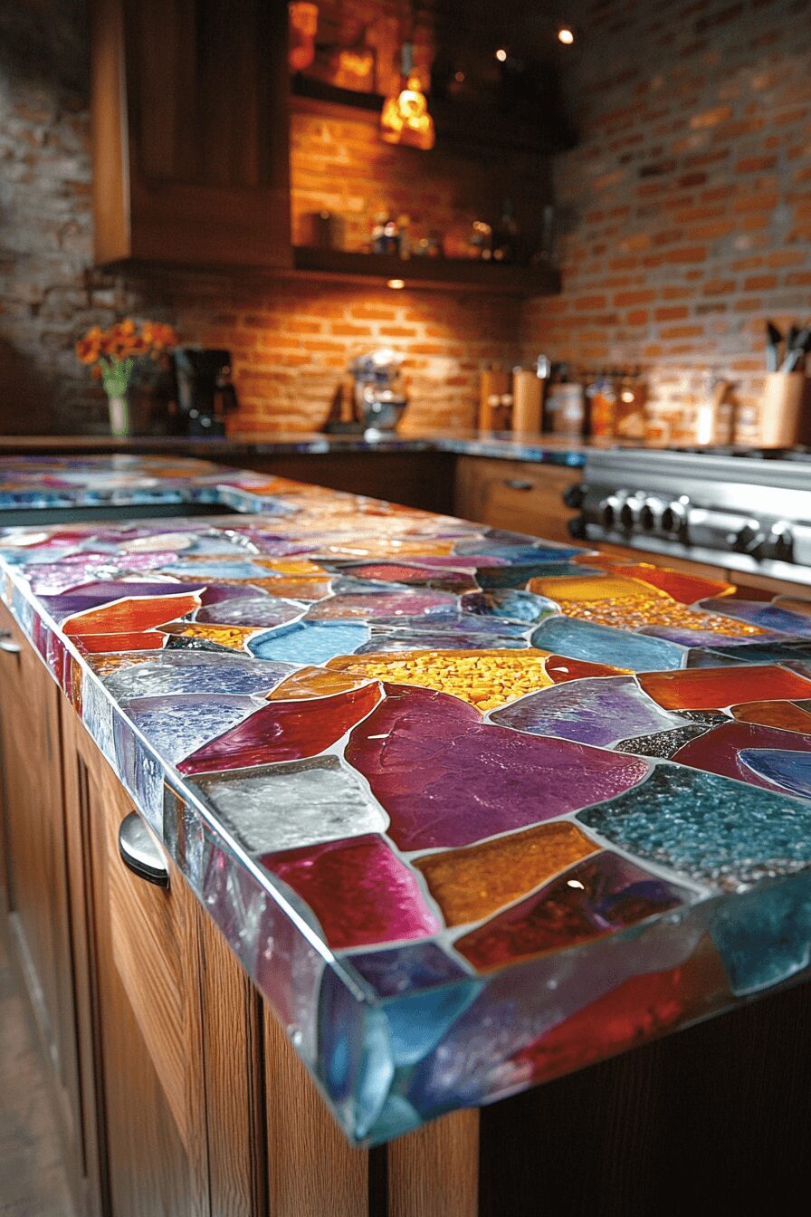 29 Recycled Glass Countertops That Sparkle With Sustainable Style 9 recycled glass countertops