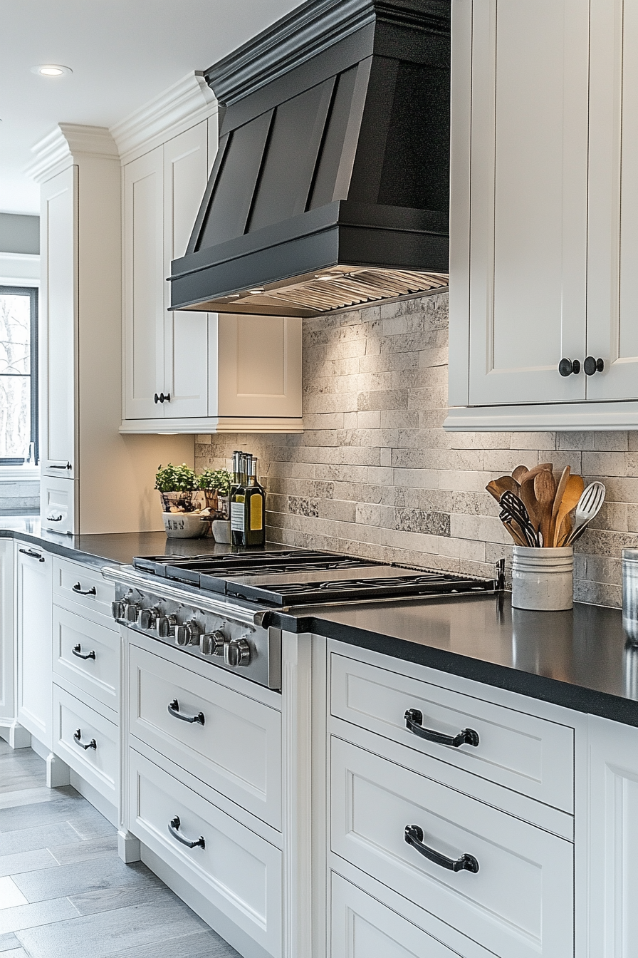 29 White Cabinets Black Countertops That Perfect the Classic Contrast Look 1 white cabinets black countertops