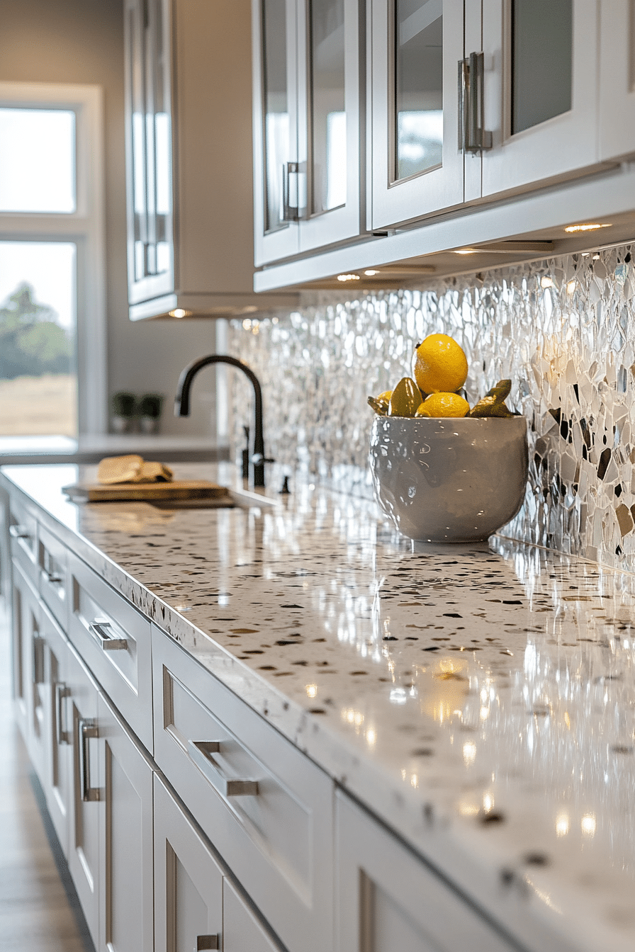 29 Recycled Glass Countertops That Sparkle With Sustainable Style 24 recycled glass countertops