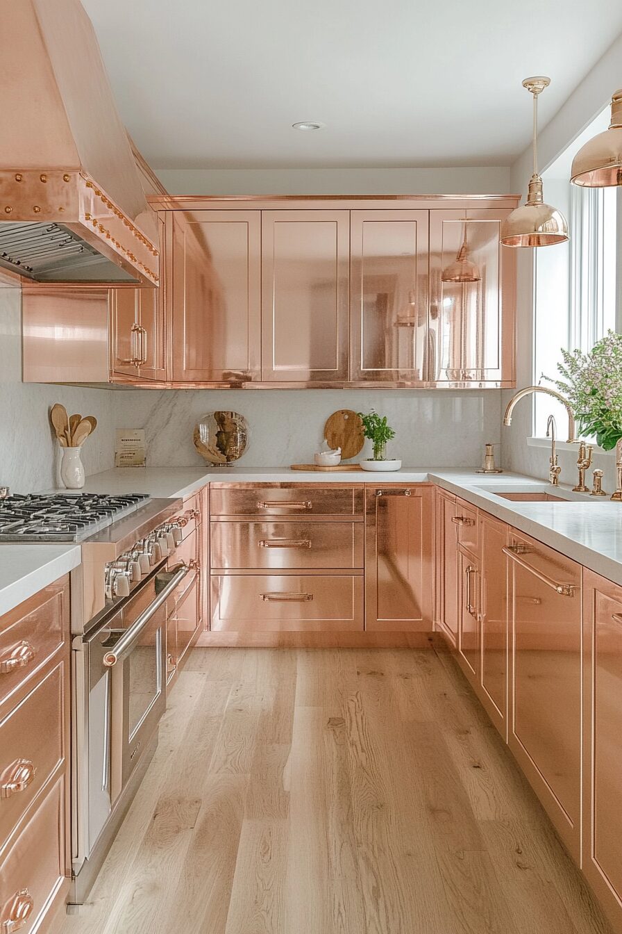 29 Rose Gold Kitchen Cabinets That Elevate Your Home’s Style 29 rose gold kitchen cabinets