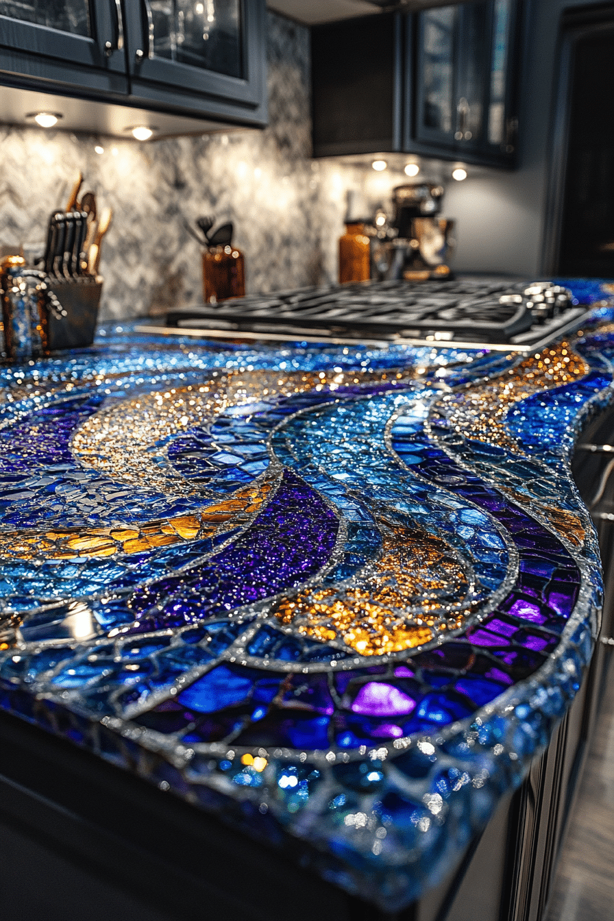 29 Recycled Glass Countertops That Sparkle With Sustainable Style 20 recycled glass countertops