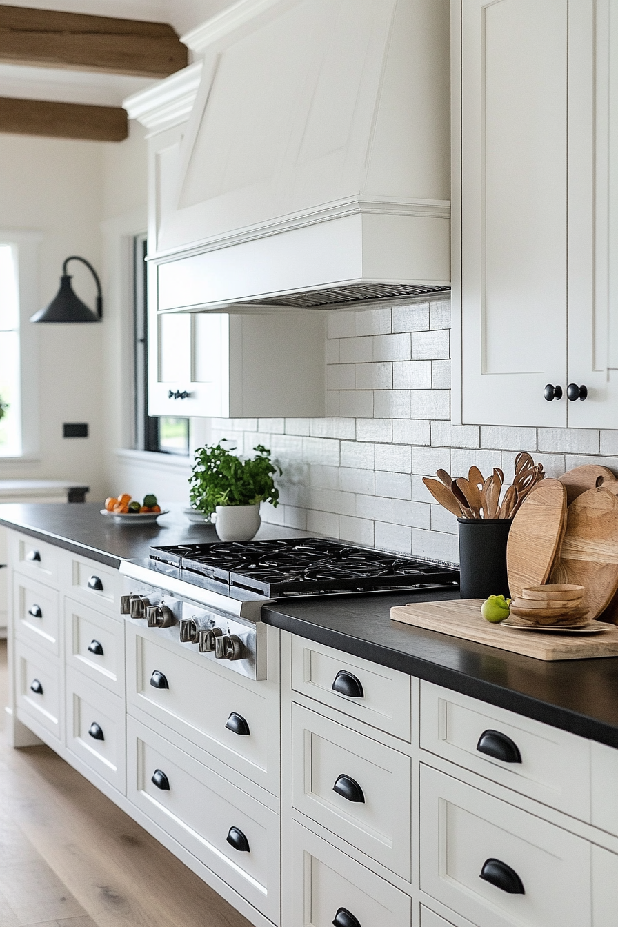29 White Cabinets Black Countertops That Perfect the Classic Contrast Look 19 white cabinets black countertops