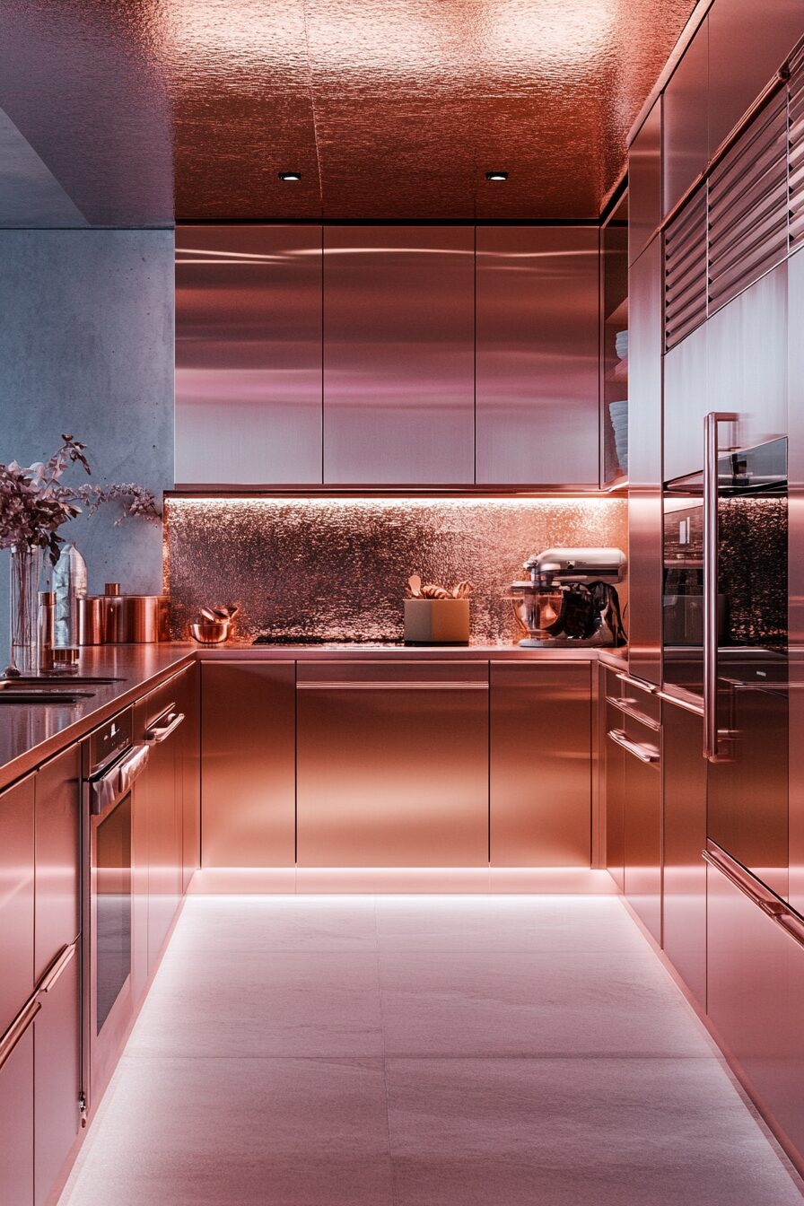 29 Rose Gold Kitchen Cabinets That Elevate Your Home’s Style 17 rose gold kitchen cabinets