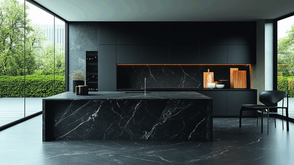 29 Black Marble Countertops That Make a Bold Design Statement 10 black marble countertops