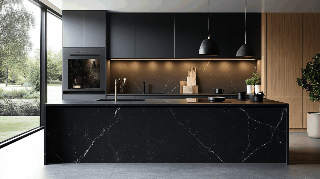 29 Black Quartz Countertops That Capture Modern Luxury at Its Finest 9 black quartz countertops