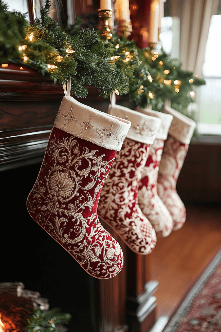 29 Stocking Decorating Ideas That Make Your Mantel Shine Bright 1 stocking decorating ideas