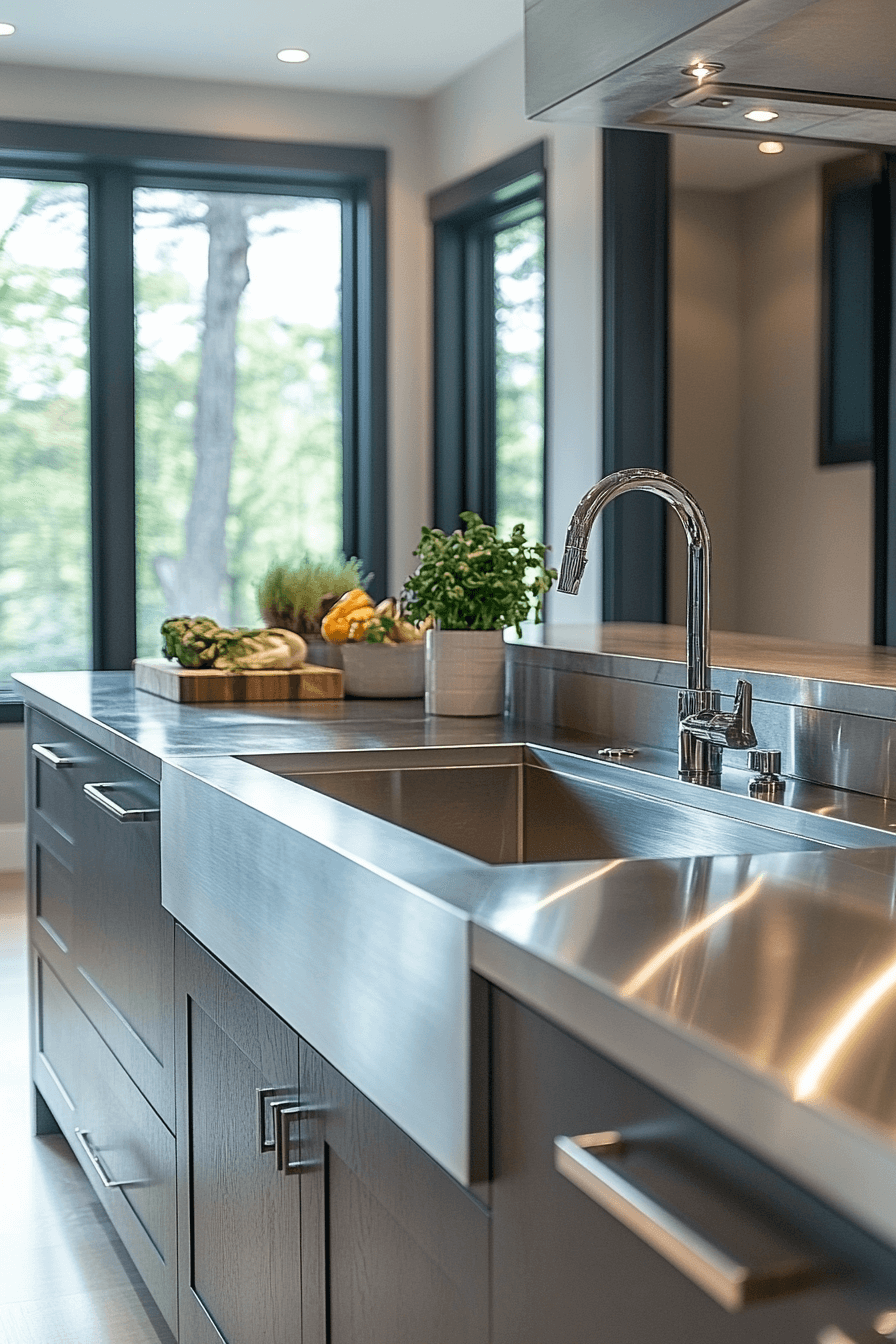 29 Stainless Steel Kitchen Countertops That Bring Professional Charm Home 1 stainless steel kitchen countertops