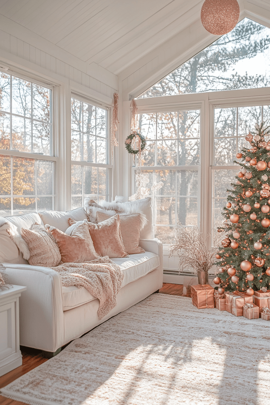 29 Rose Gold Christmas Decor Ideas For A Dreamy Sparkle Filled Celebration 11 rose gold christmas decor ideas