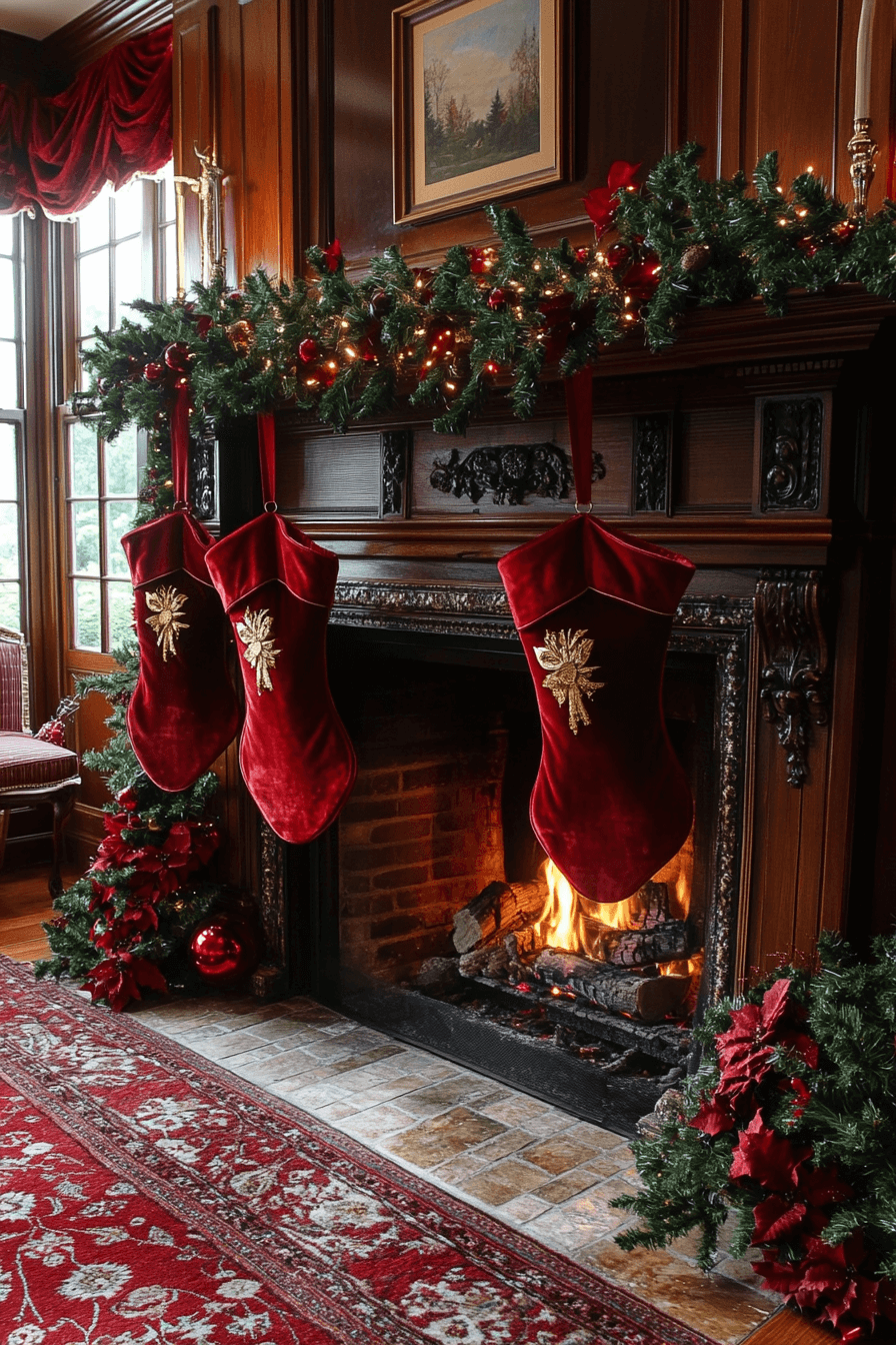 29 Christmas Fireplace Decor Ideas For A Warm Merry Hearth Display 11 christmas fireplace decor