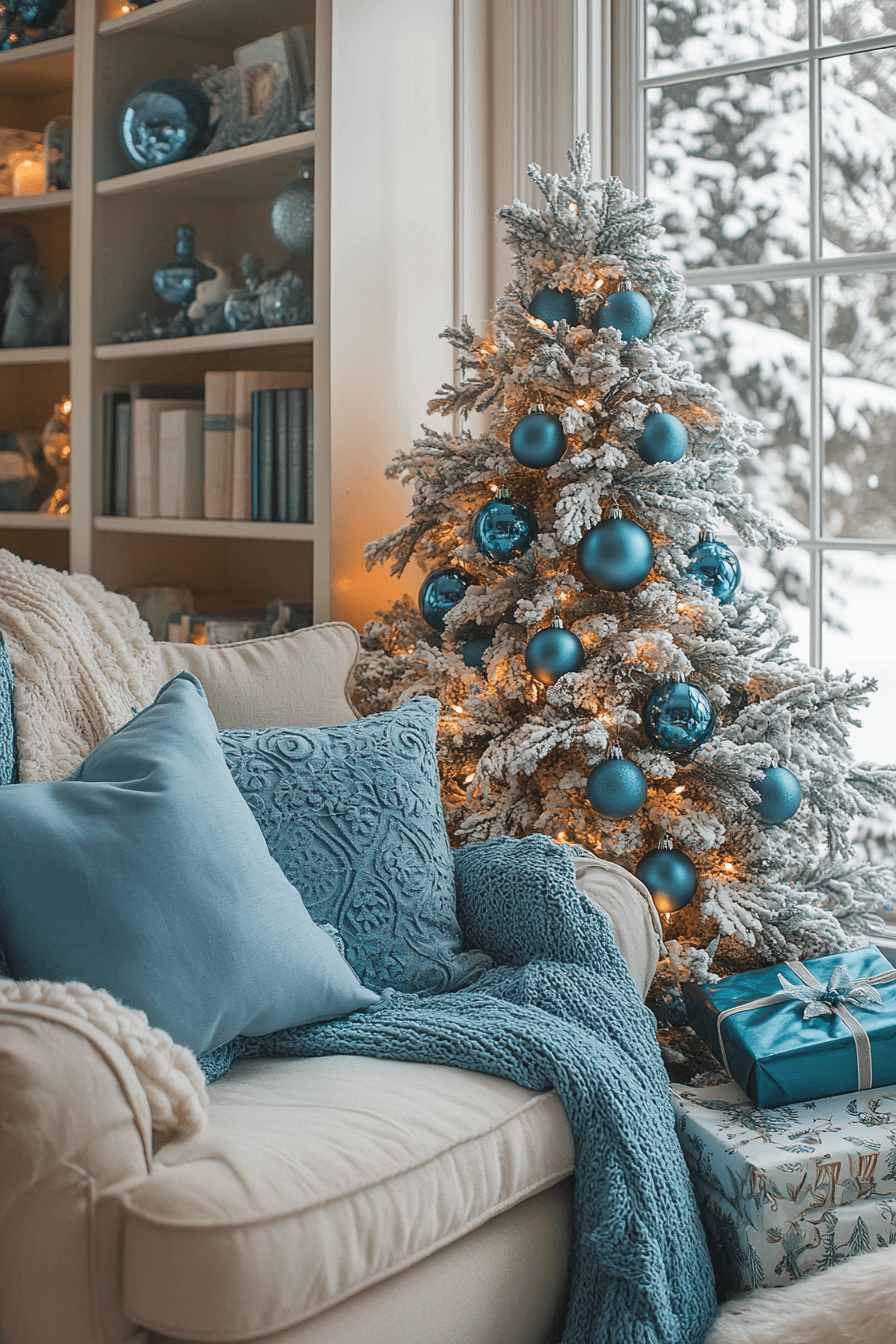 29 Blue Christmas Decor Ideas for a Magical Winter Glow 13 blue christmas decor ideas