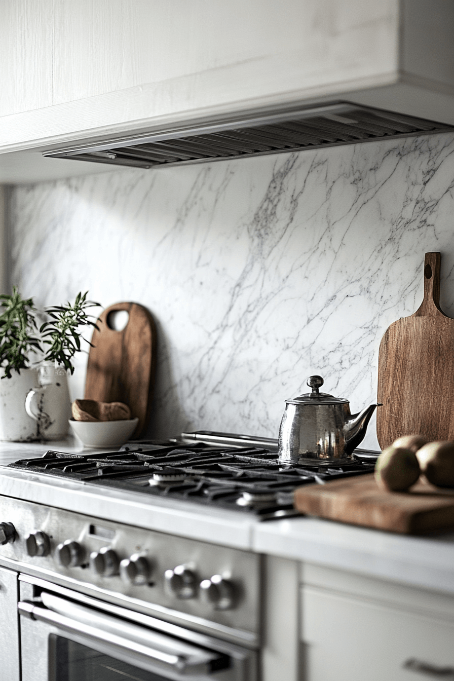 29 Marble Backsplash Inspirations To Create A Bright Modern Space 14 marble backsplash