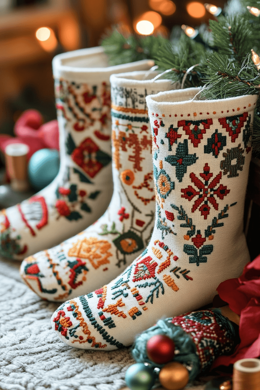 29 Stocking Decorating Ideas That Make Your Mantel Shine Bright 14 stocking decorating ideas
