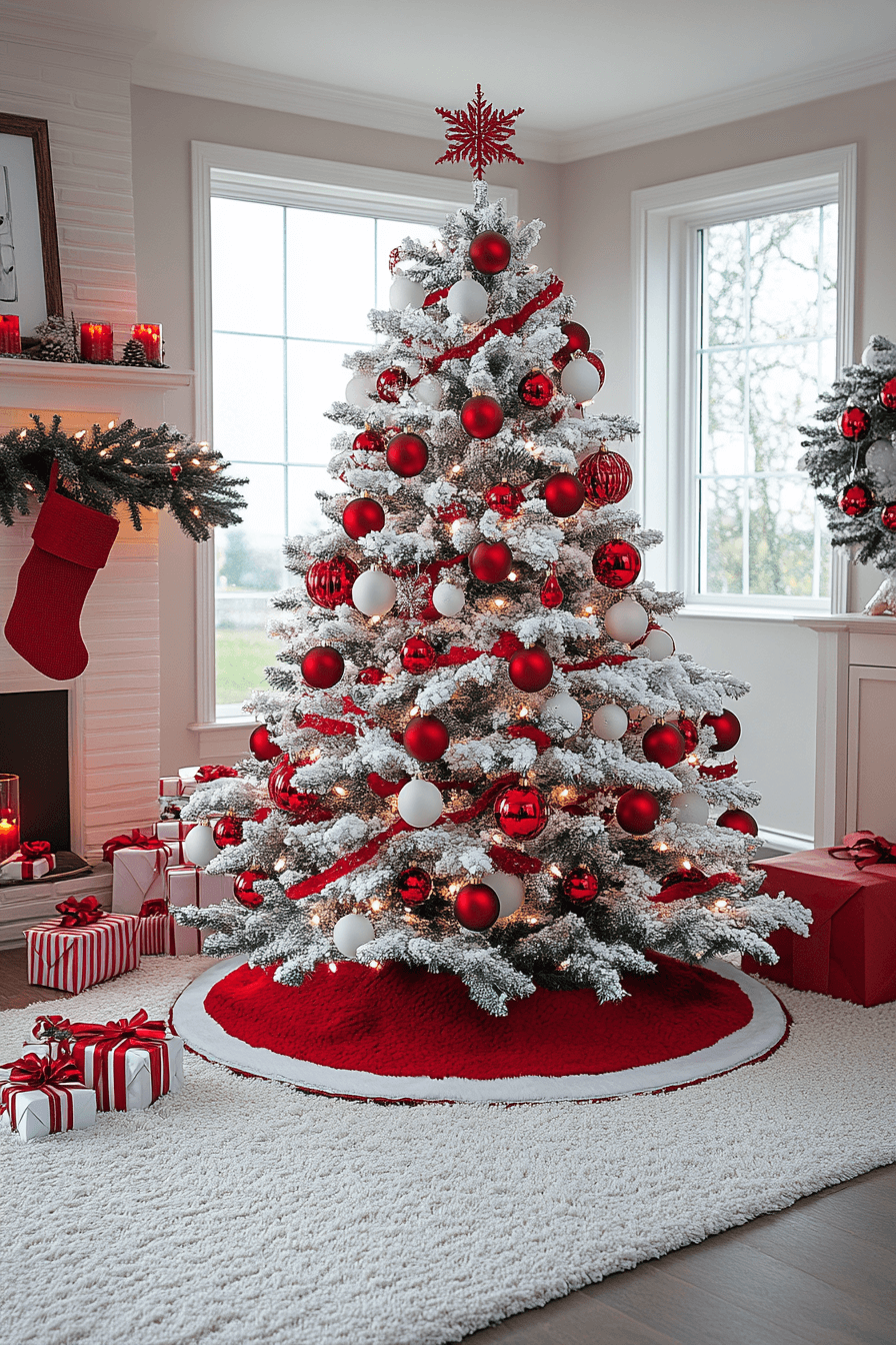 29 Red and White Christmas Decor Ideas For a Cozy Candy Cane Inspired Style 15 red and white christmas decor