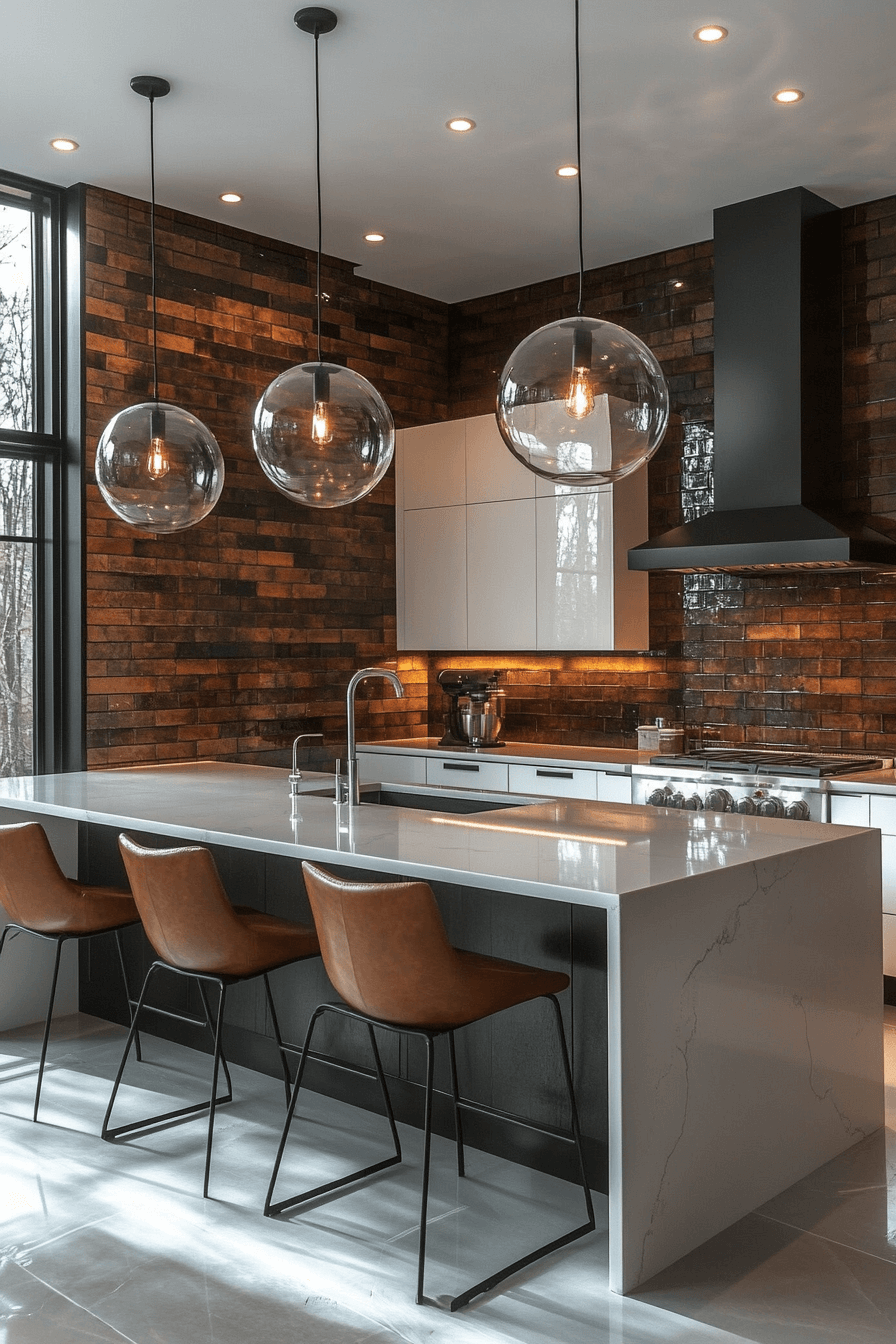 29 Brick Backsplash Kitchen Ideas That Capture Effortless Farmhouse Appeal 15 brick backsplash kitchen