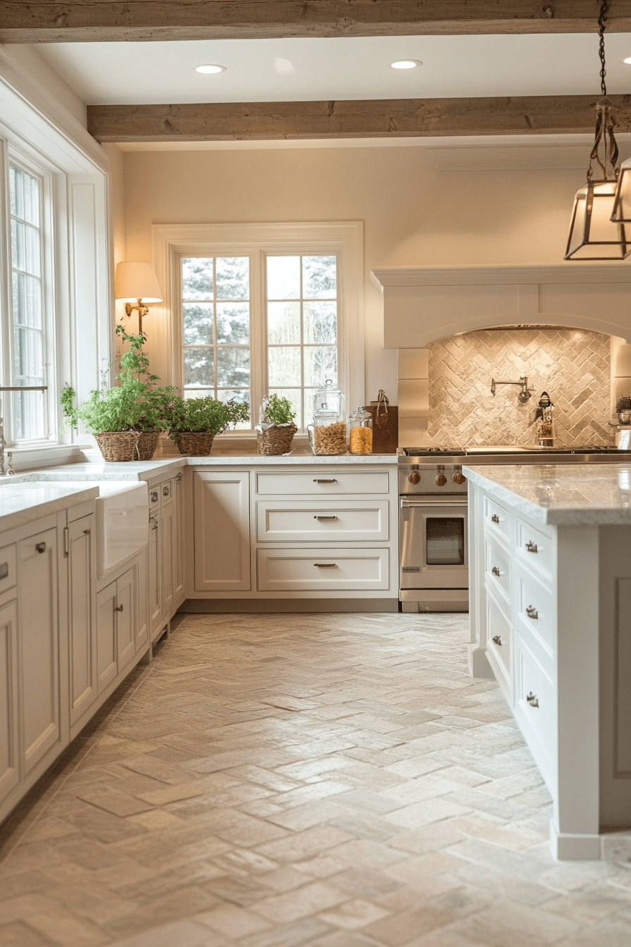 29 Brick Backsplash Kitchen Ideas That Capture Effortless Farmhouse Appeal 16 brick backsplash kitchen