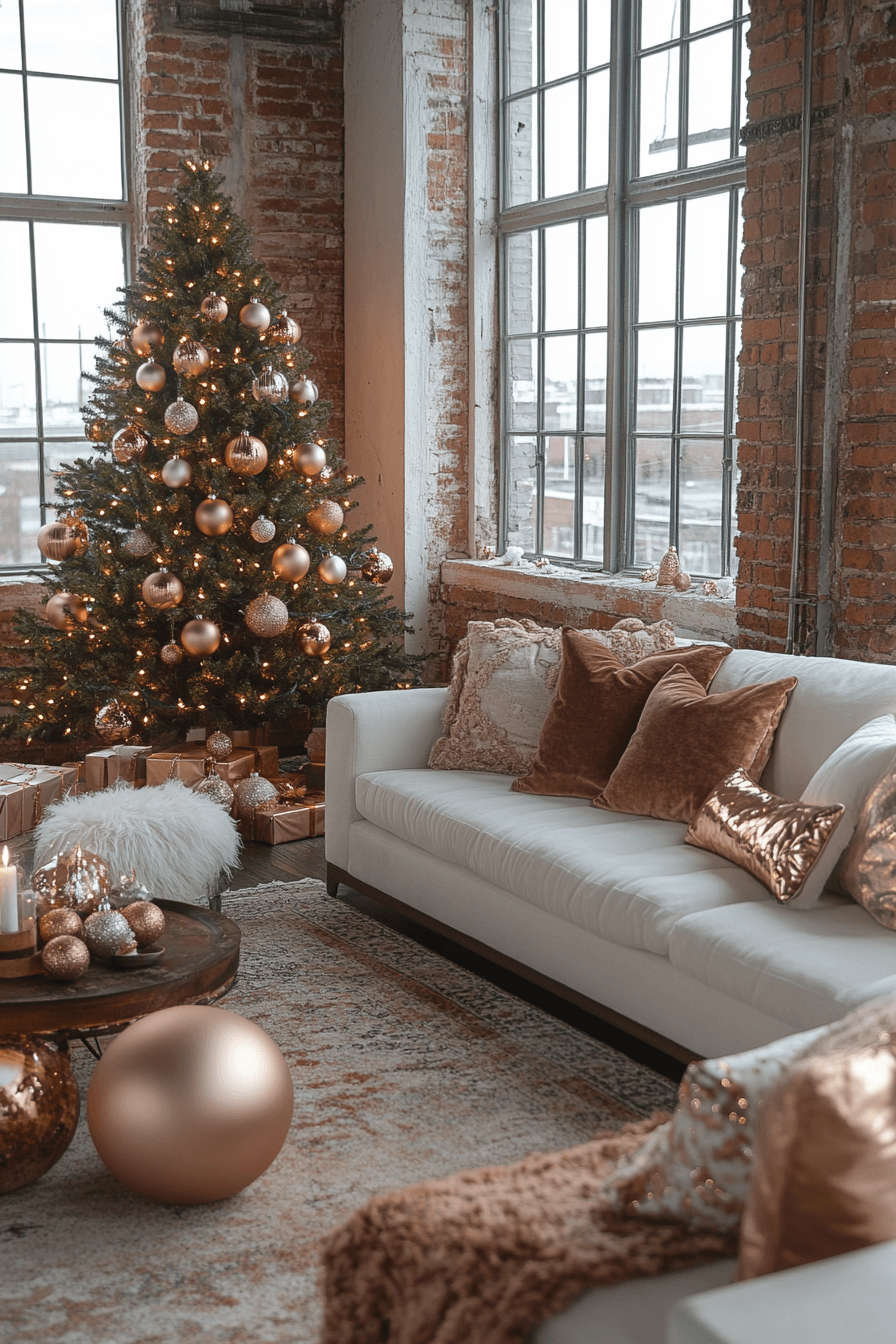 29 Rose Gold Christmas Decor Ideas For A Dreamy Sparkle Filled Celebration 16 rose gold christmas decor ideas