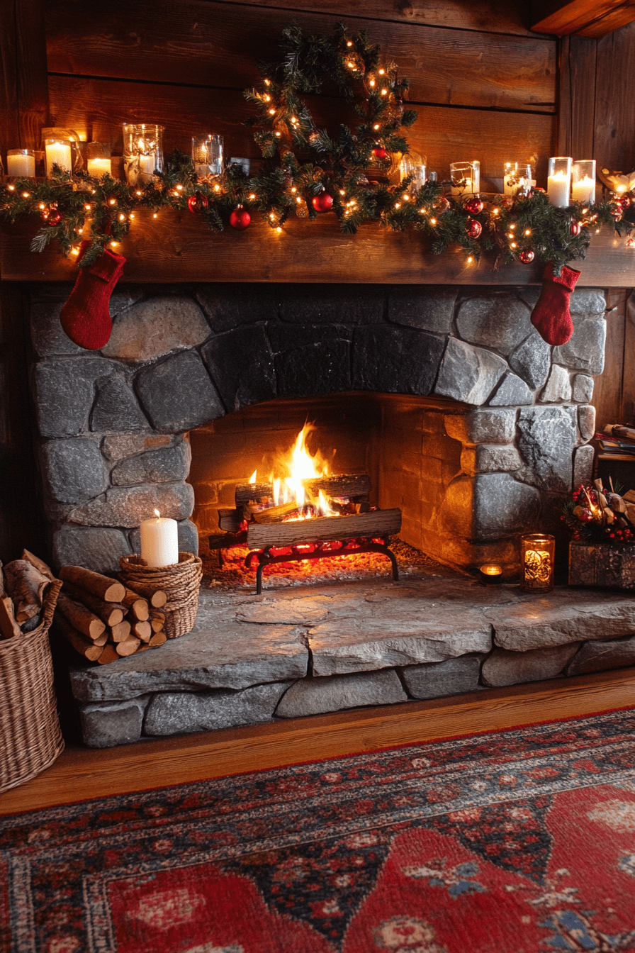 29 Christmas Fireplace Decor Ideas For A Warm Merry Hearth Display 16 christmas fireplace decor
