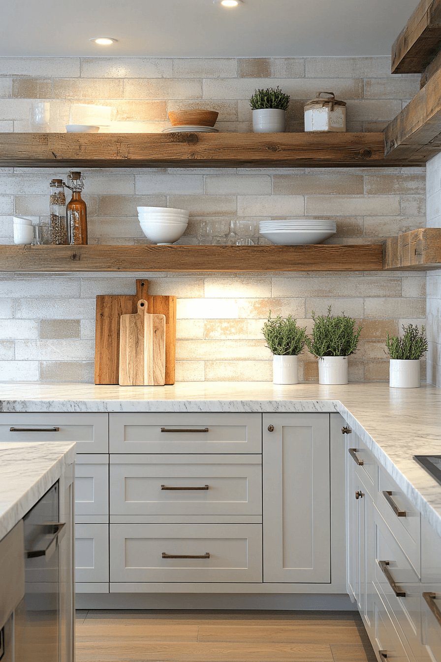 29 Brick Backsplash Kitchen Ideas That Capture Effortless Farmhouse Appeal 17 brick backsplash kitchen