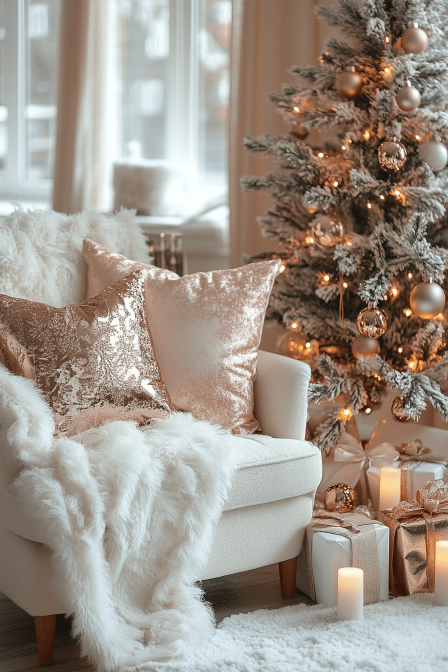 29 Rose Gold Christmas Decor Ideas For A Dreamy Sparkle Filled Celebration 17 rose gold christmas decor ideas