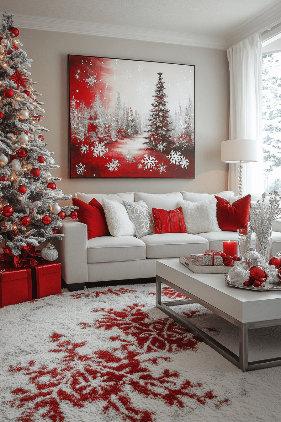 29 Red and White Christmas Decor Ideas For a Cozy Candy Cane Inspired Style 17 red and white christmas decor