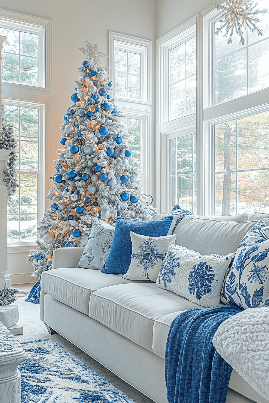 29 Blue Christmas Decor Ideas for a Magical Winter Glow 18 blue christmas decor ideas