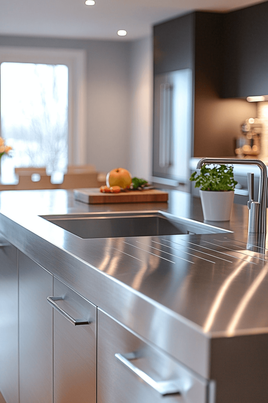 29 Stainless Steel Kitchen Countertops That Bring Professional Charm Home 18 stainless steel kitchen countertops