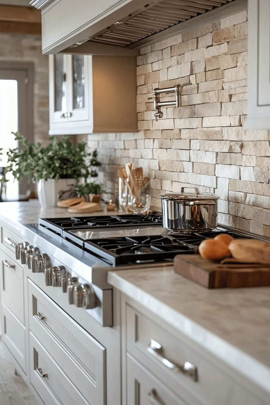 29 Brick Backsplash Kitchen Ideas That Capture Effortless Farmhouse Appeal 18 brick backsplash kitchen