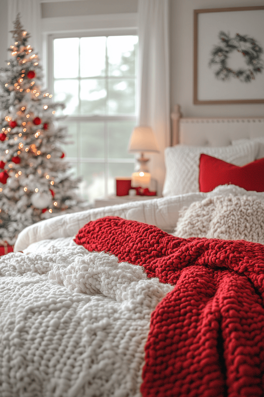 29 Red and White Christmas Decor Ideas For a Cozy Candy Cane Inspired Style 19 red and white christmas decor